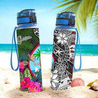 Guam Hydro Tracking Bottle - Turtle Plumeria Banana Leaf - Polynesian Pride