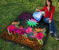Nauru Premium Quilt - Summer Hibiscus - Polynesian Pride