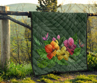 Colorful Hibiscus Premium Quilt - Polynesian Pride