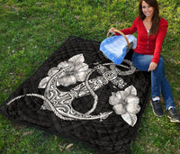 Anchor White Poly Tribal Premium Quilt - Polynesian Pride