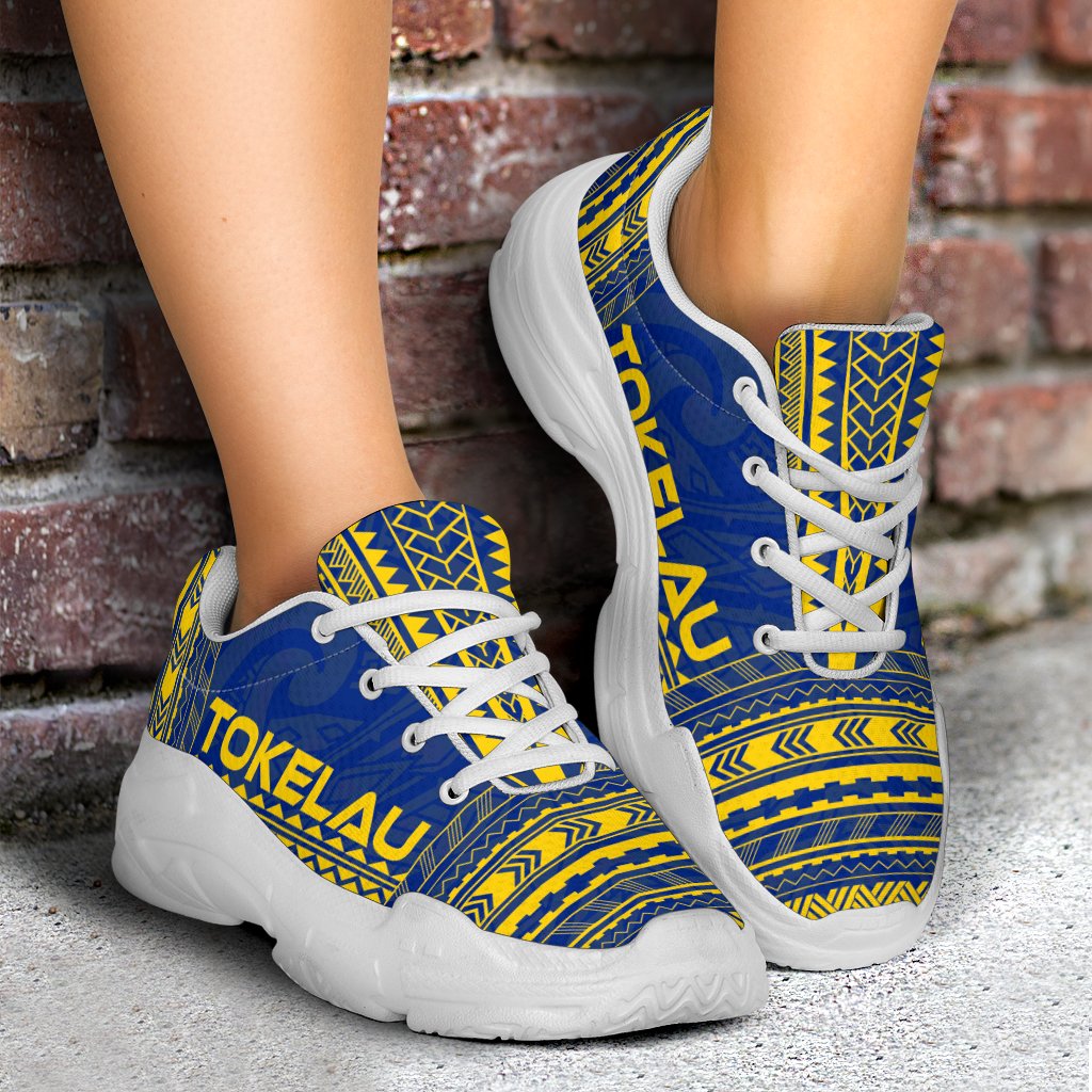 Tokelau Chunky Sneakers - Polynesian Chief Flag Version - Polynesian Pride