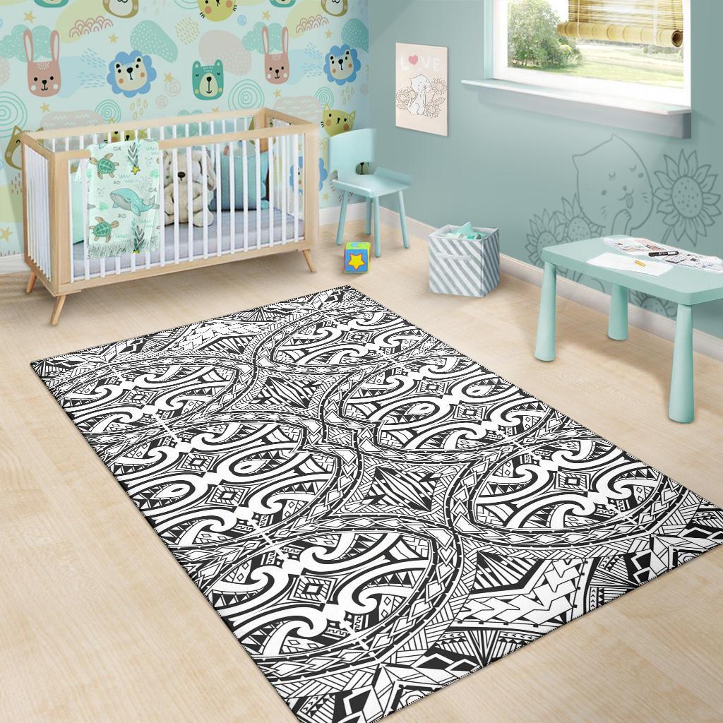 Polynesian Black Color Area Rug - Polynesian Pride