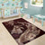 Hawaii Tropical Hibiscus Aumakua Rug - Lucas Style - Red Rug - Polynesian Pride