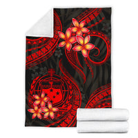 Samoa Polynesian Premium Blanket - Red Plumeria - Polynesian Pride