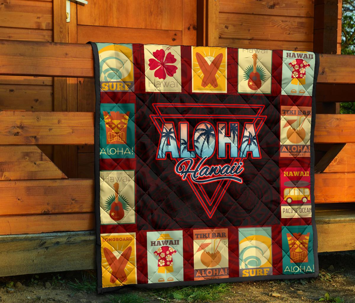 Vintage Hawaii Premium Quilt - Polynesian Pride