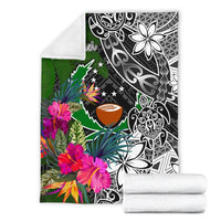 Pohnpei Premium Blanket - Turtle Plumeria Banana Leaf - Polynesian Pride