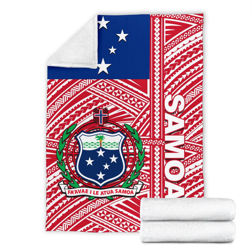 Samoa Flag Polynesian Premium Blanket - Polynesian Pride
