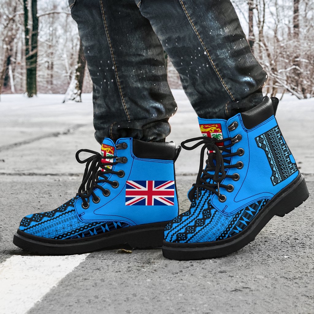 Fijian All - Season Boots - Tapa Pattern - Polynesian Pride