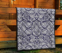 Polynesian Premium Quilt Blue And White - Polynesian Pride