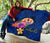 Tahiti Polynesian Premium Quilt - Floral With Seal Blue - Polynesian Pride