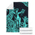 Polynesian Hawaii Premium Blanket - Hula Girl Neon Blue - Polynesian Pride