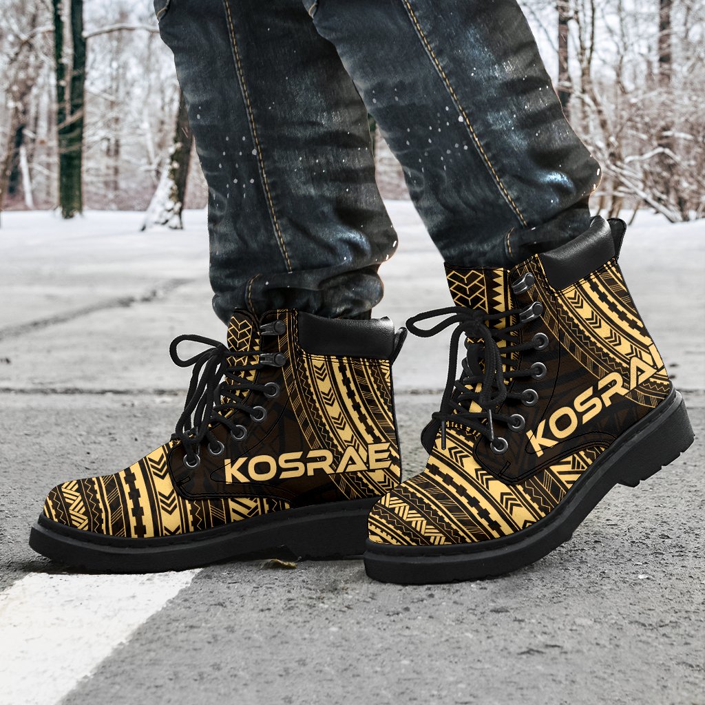 Kosrae Leather Boots - Polynesian Gold Chief Version - Polynesian Pride