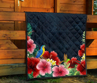 Forest Hibiscus Premium Quilt - Polynesian Pride