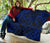 Hawaiian Kanaka Honu Hibiscus Tornando Blue Polynesian Premium Quilt - Polynesian Pride
