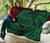 Hawaiian Kanaka Honu Hibiscus Tornando Green Polynesian Premium Quilt - Polynesian Pride