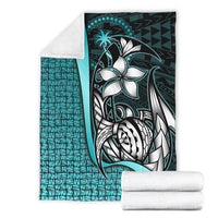 Chuuk Micronesia Premium Blanket Turquoise - Turtle With Hook - Polynesian Pride