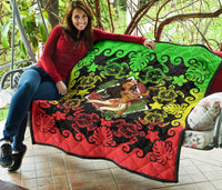 Hawaii Polynesian Premium Quilt - Hawaiian Dancing Girl Reggae - Polynesian Pride