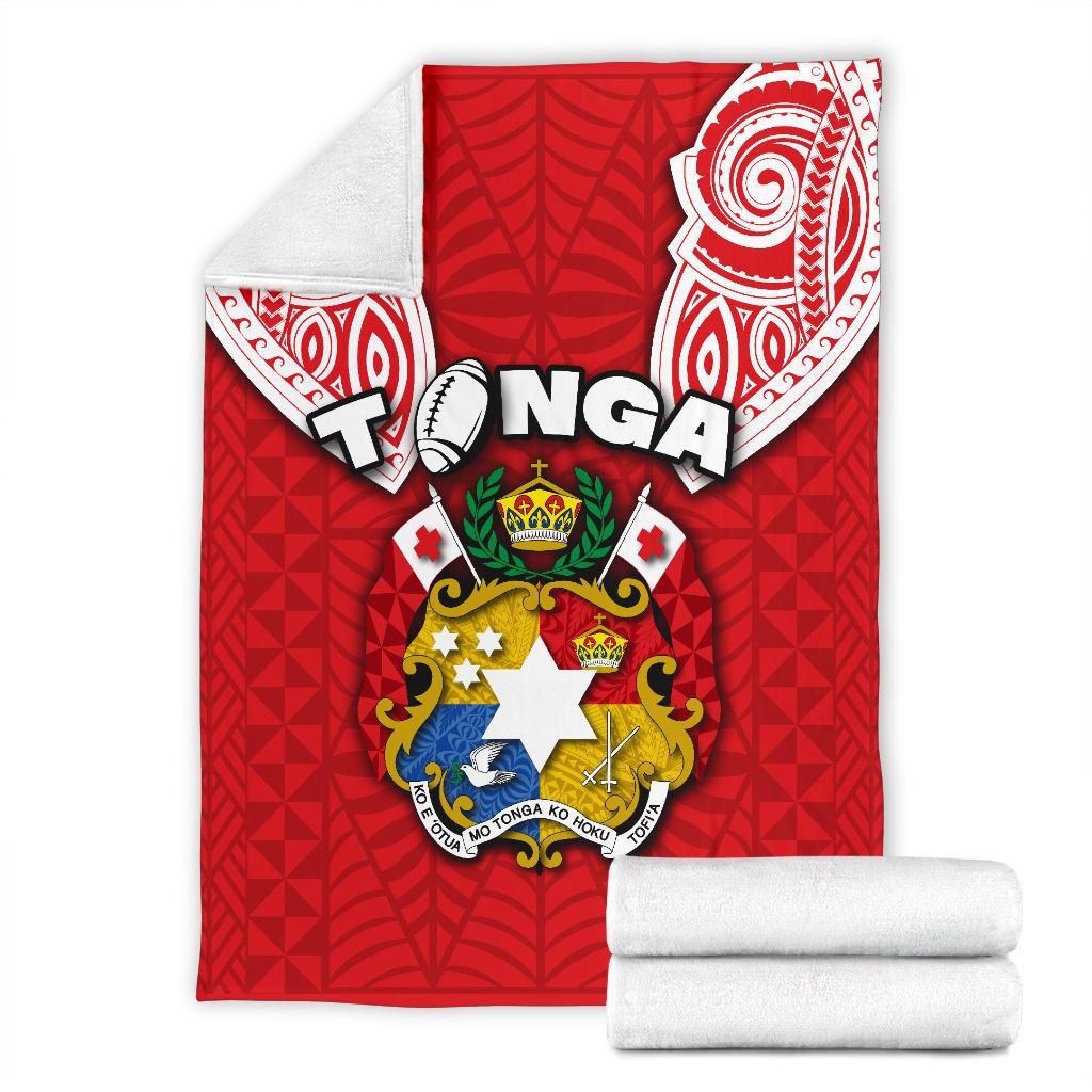 (Custom Personalised) Tonga Rugby Premium Blanket Royal Style - Polynesian Pride