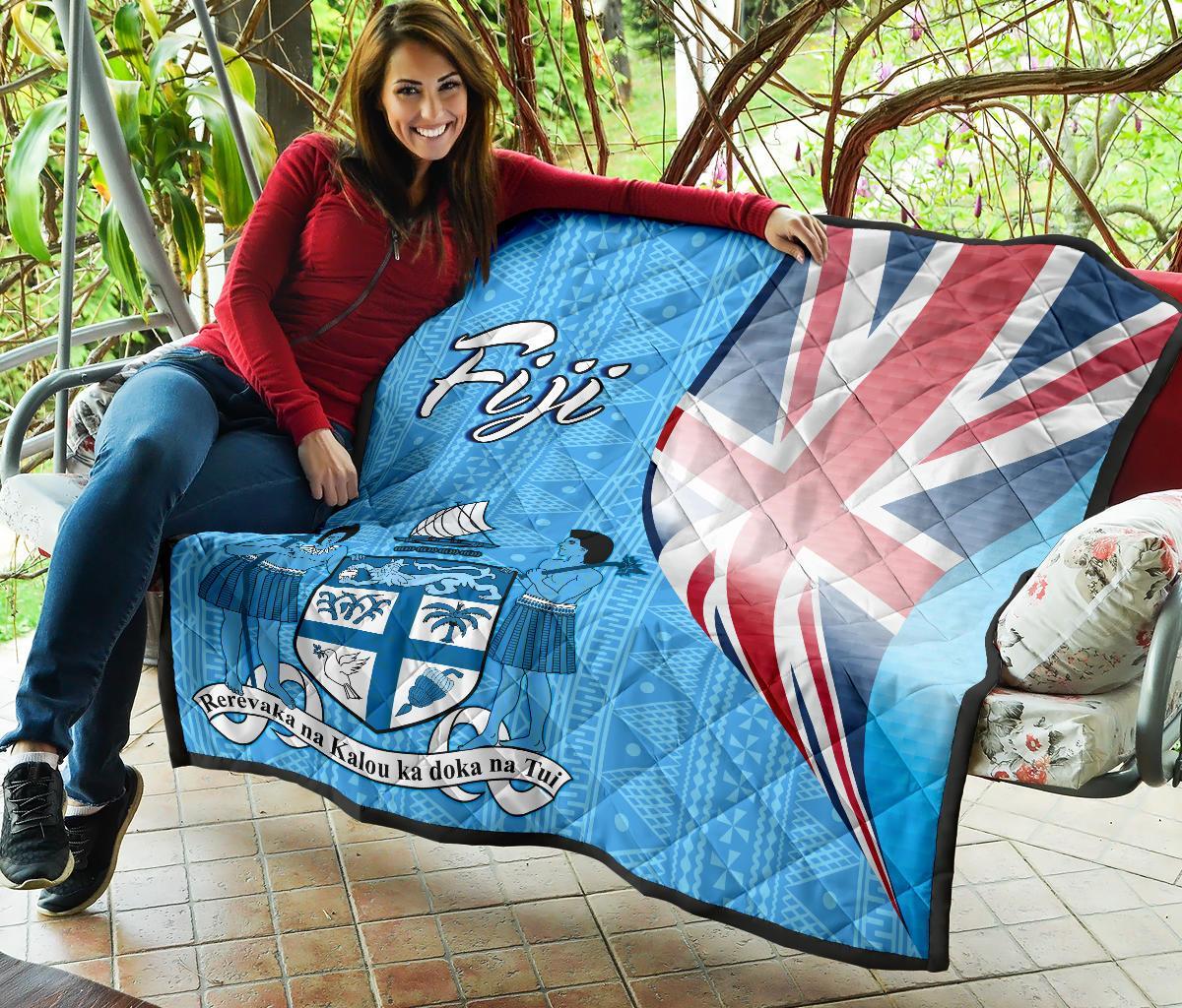 Fiji Polynesian Premium Quilt - Fiji Flag - Polynesian Pride