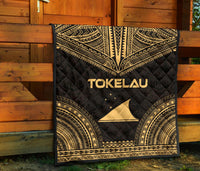 Tokelau Premium Quilt - Tokelau Flag Polynesian Chief Gold Version - Polynesian Pride