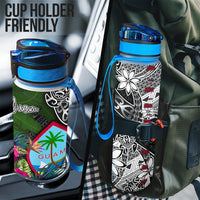 Guam Hydro Tracking Bottle - Turtle Plumeria Banana Leaf - Polynesian Pride