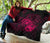 Hawaii Hibiscus Premium Quilt - Harold Turtle - Calico Red - Polynesian Pride