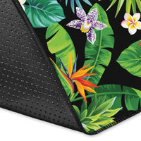 Tropical Pattern With Pineapples, Palm Leaves And Flowers. Rug - Polynesian Pride
