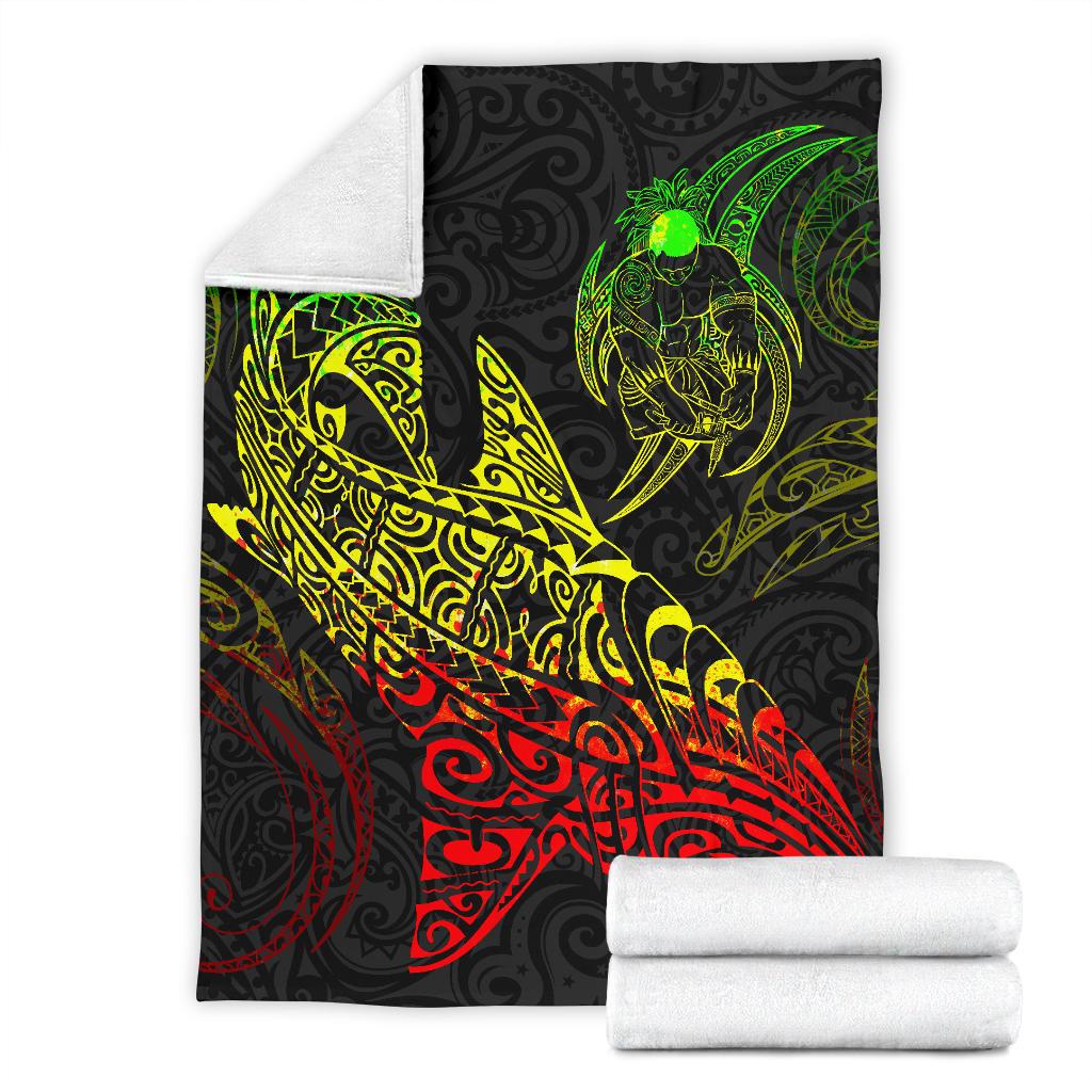 Shark Polynesian Blanket - Polynesian Tattoo Reggae - Polynesian Pride