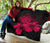 Hawaii Hibiscus Premium Quilt - Turtle Map - Calico Red - Polynesian Pride