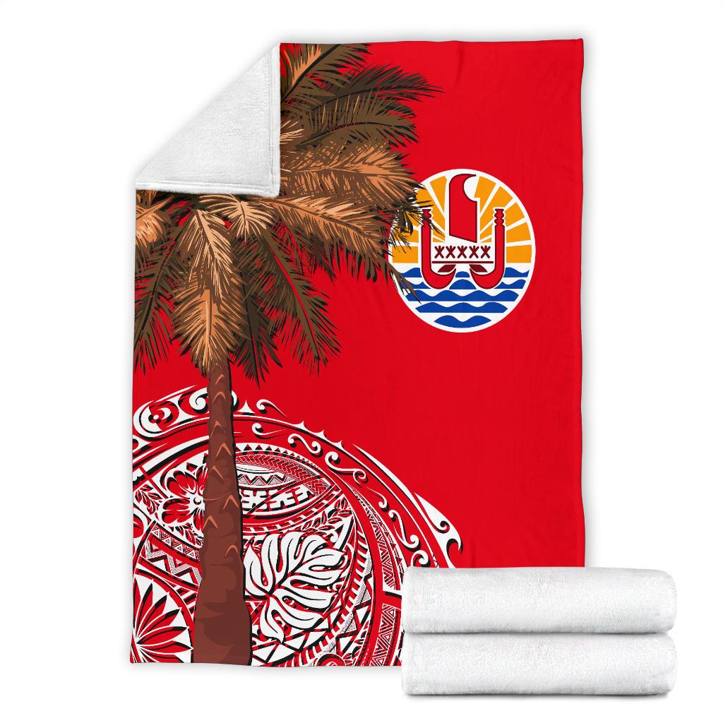 French Polynesia Premium Blanket - Palm Tree Polynesian Pattern - Polynesian Pride