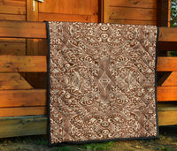 Polynesian Tribal Premium Quilt Brown - Polynesian Pride