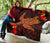 Hawaii Hibiscus Polynesian Red Big Turtle Premium Quilt - Polynesian Pride