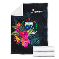 Samoa Polynesian Premium Blanket - Tropical Flower - Polynesian Pride