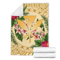 Hawaii Premium Blanket - Kanaka Maoli Premium Blanket Strong Pattern Hibiscus Plumeria AH - Polynesian Pride