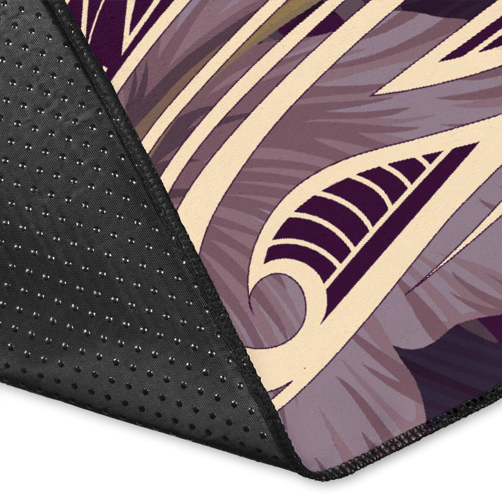 Hawaii Tropical Hibiscus Aumakua Rug - Lucas Style - Purple Rug - Polynesian Pride
