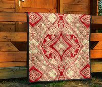 Polynesian Premium Quilt Red And Yellow - Polynesian Pride