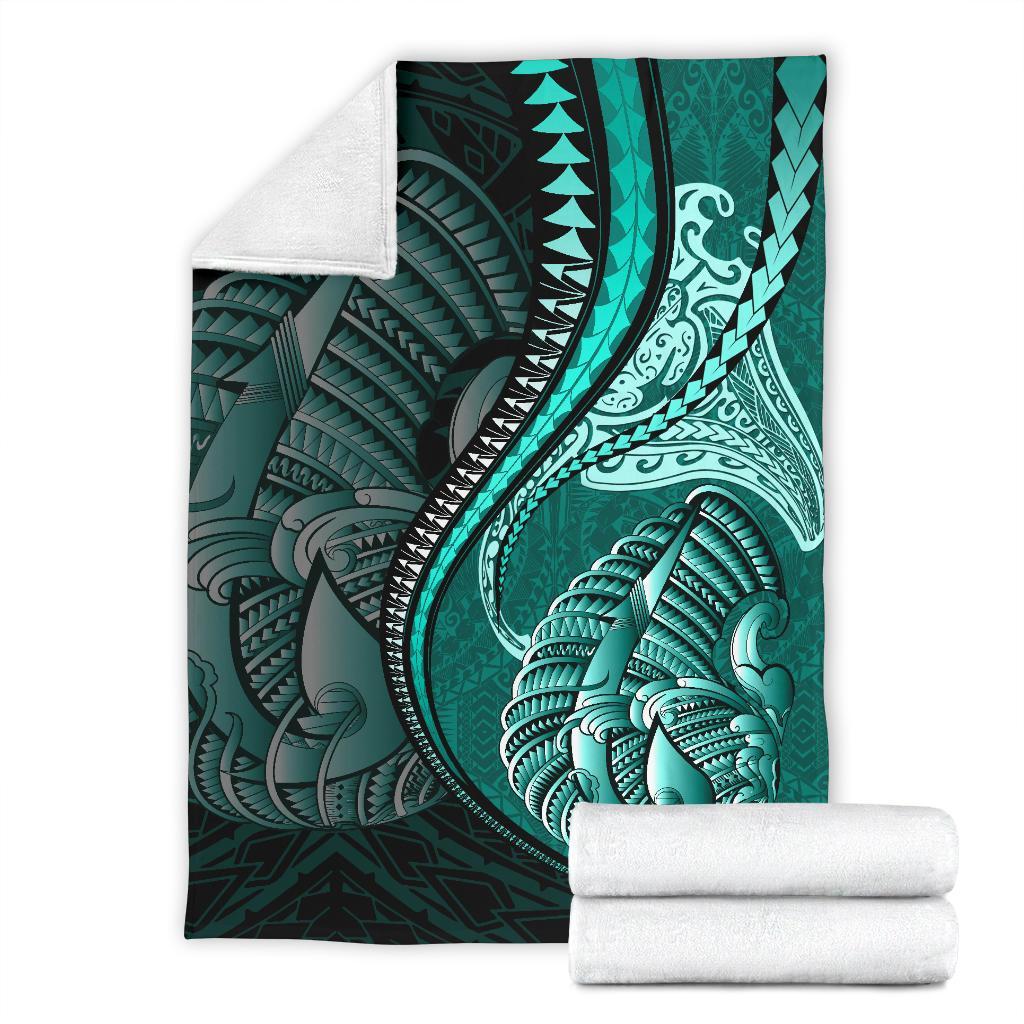 Fish Hook Premium Blanket Manta Polynesian Turquoise - Polynesian Pride