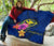 Hawaii Polynesian Premium Quilt - Floral With Seal Blue - Polynesian Pride