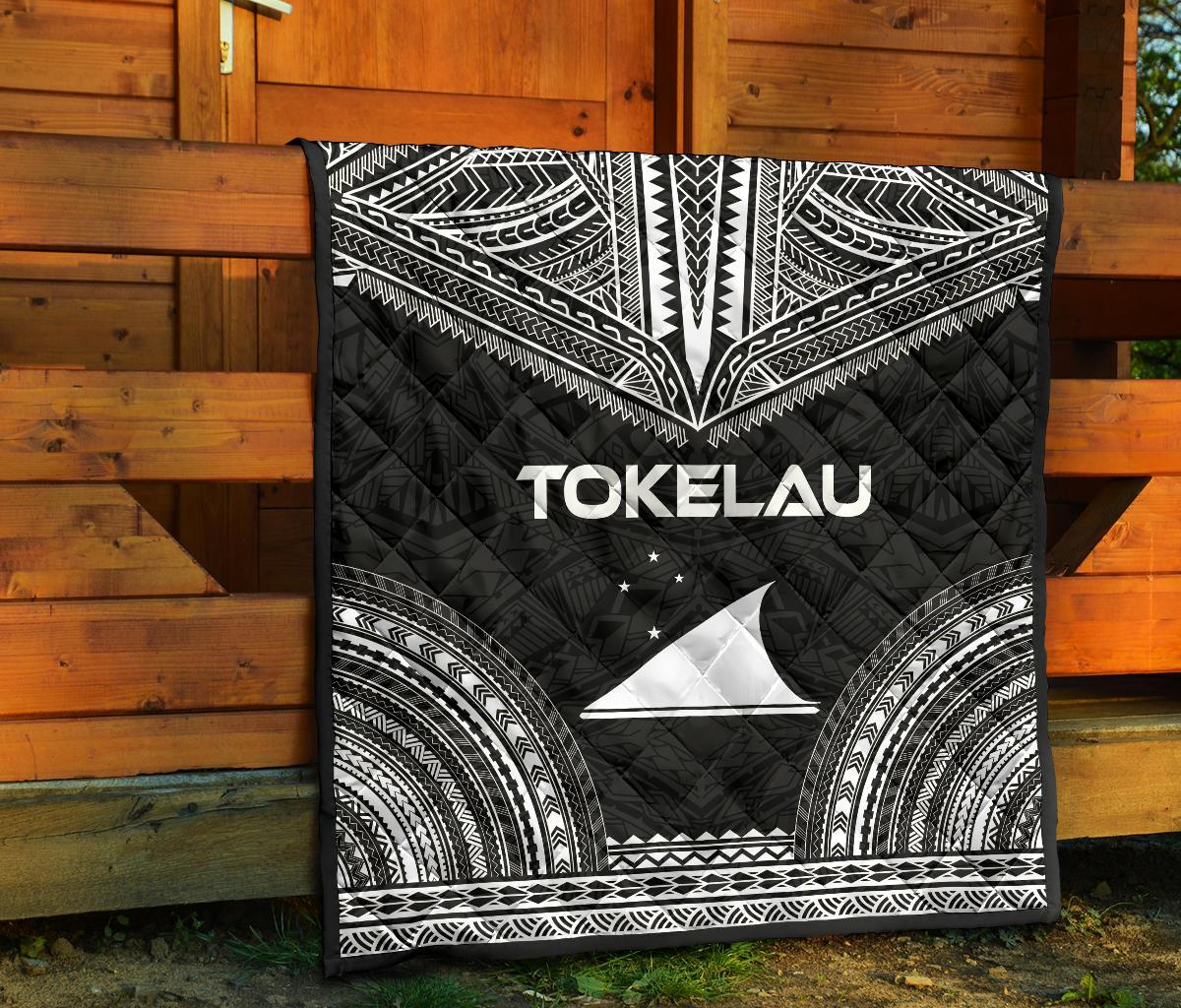 Tokelau Premium Quilt - Tokelau Flag Polynesian Chief Black Version - Polynesian Pride
