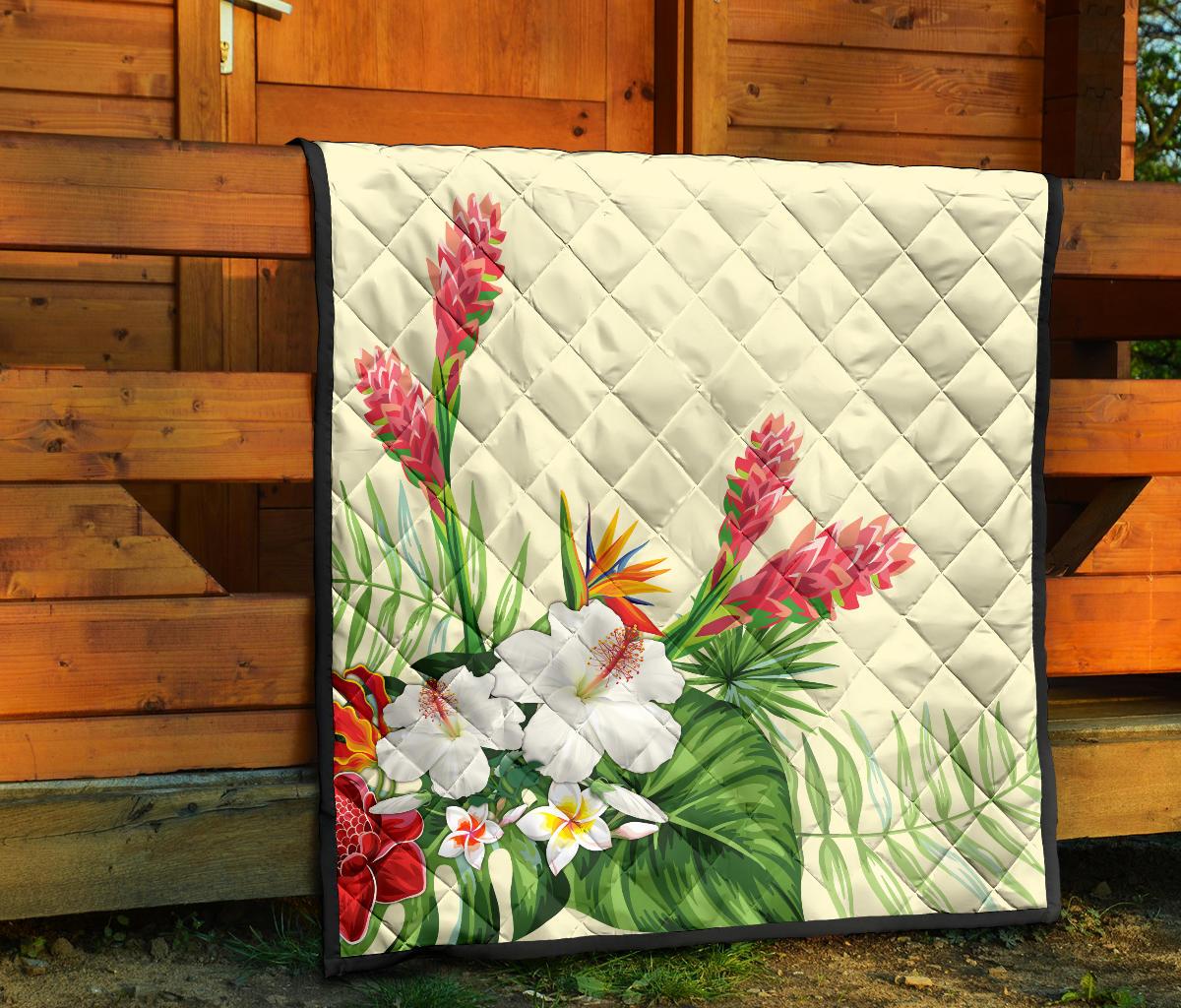 Wonderful Hibiscus Flower Premium Quilt - Polynesian Pride