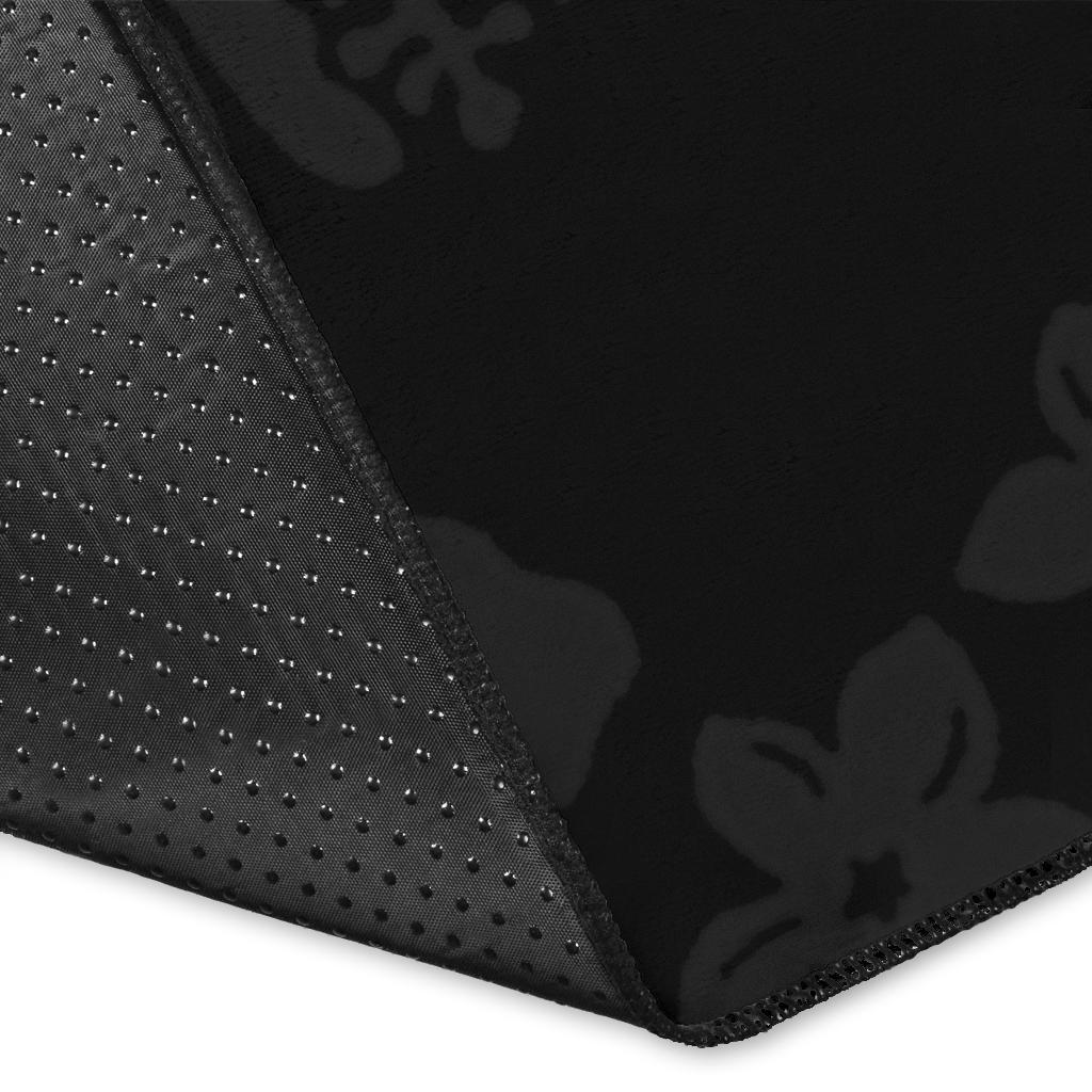 Hawaii Turtle Hibiscus Corner Map Polynesian Area Rug AH - Polynesian Pride