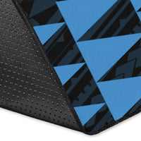 Kakau Seal Of Hawaii Polynesian - Pastel Blue Rug - Polynesian Pride