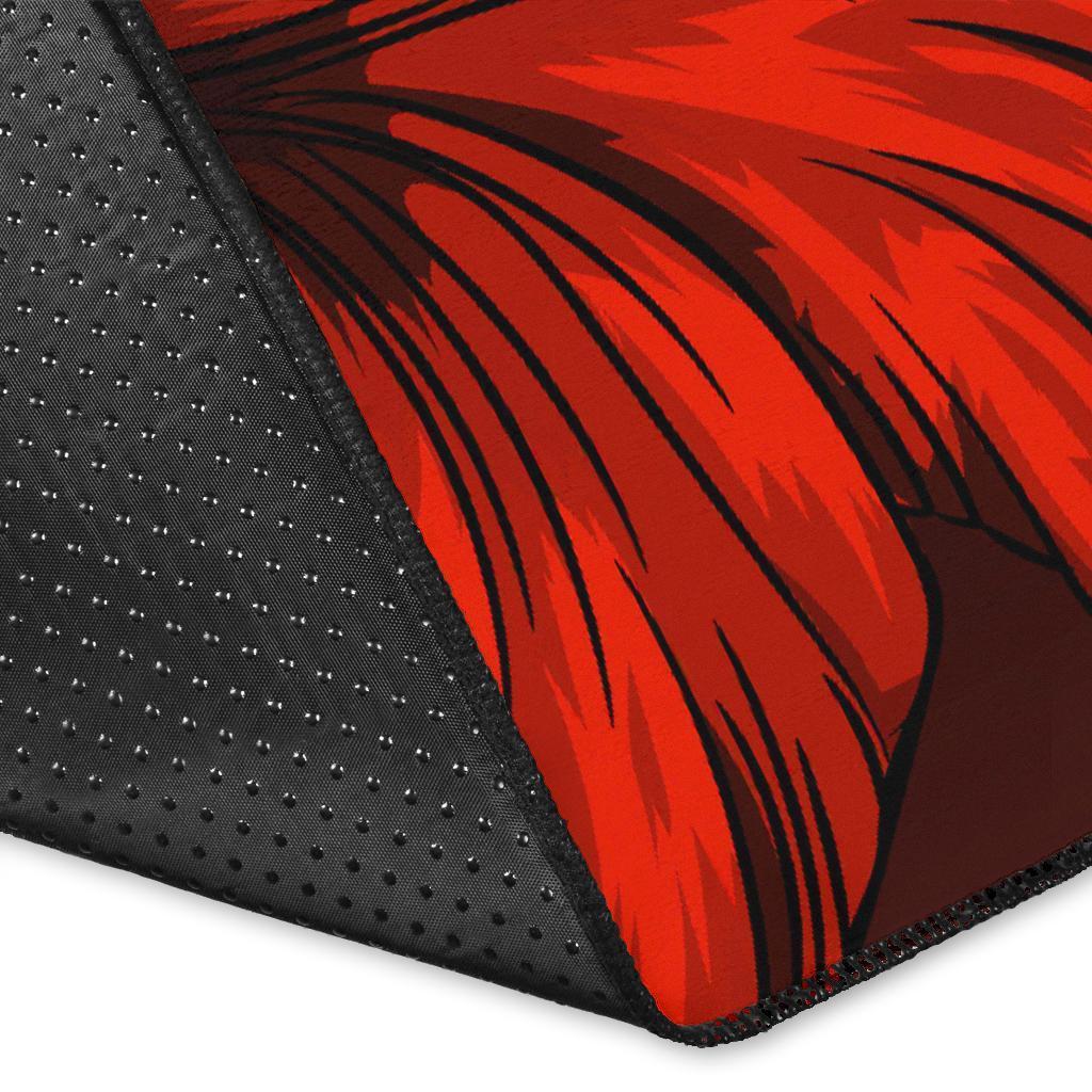 Hawaiian Map Hibiscus Flowers Vintage Polynesian Rug AH - Polynesian Pride