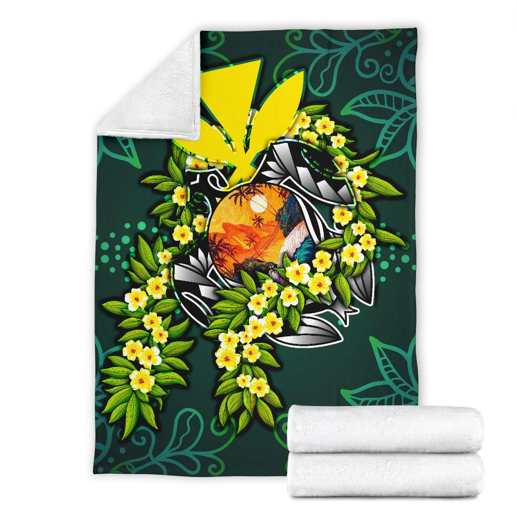 Polynesian Hawaii Premium Blanket - Ti Leaf Lei Turtle - Polynesian Pride
