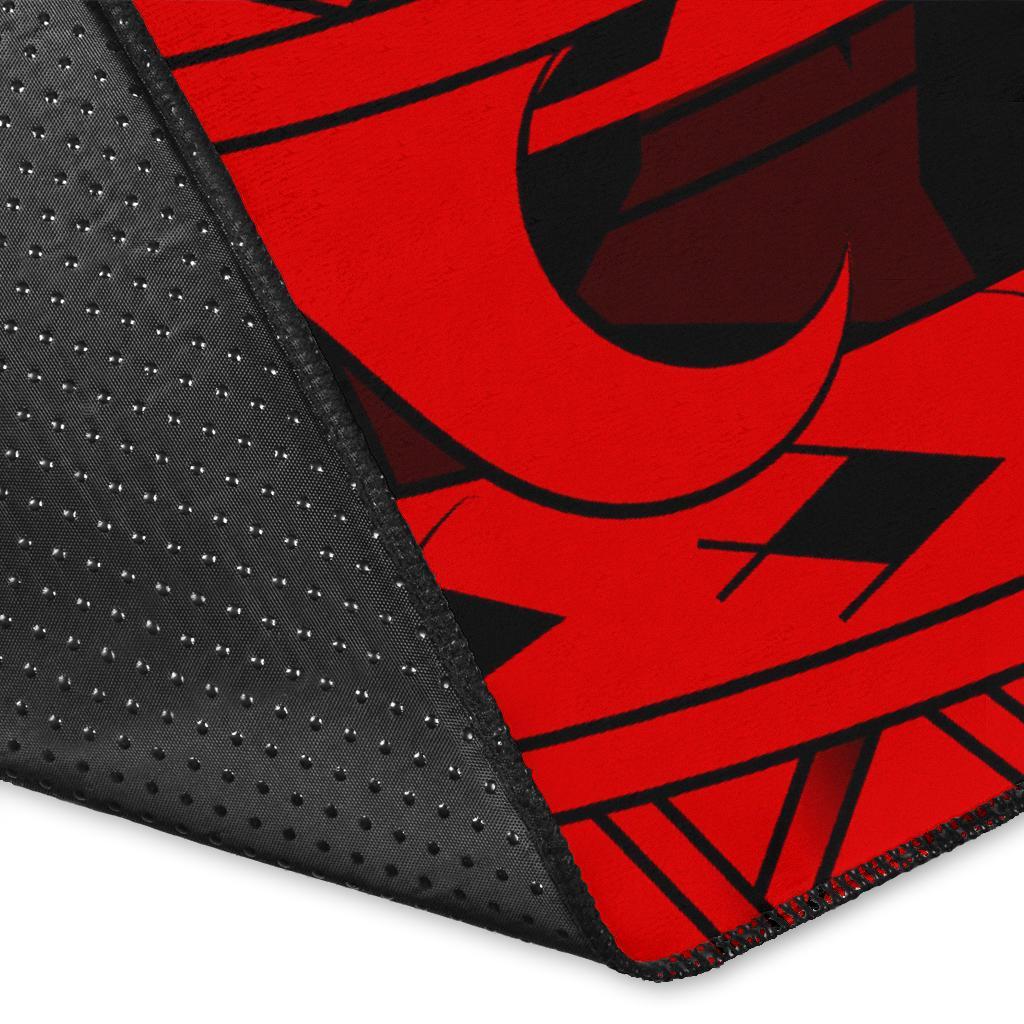 Hawaii Polynesian Turtle Rug - Red - Polynesian Pride