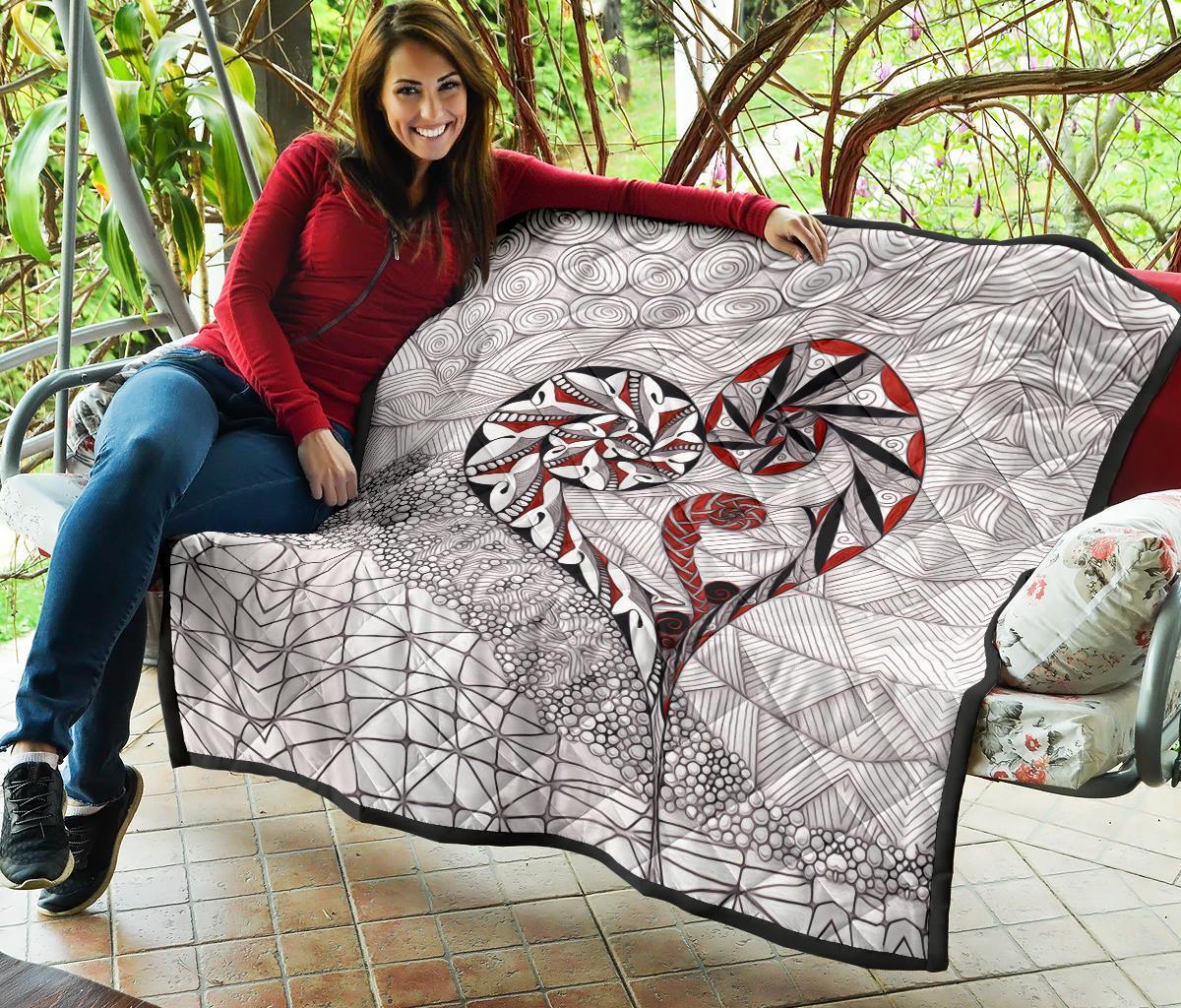 New Zealand Quilt, Koru Aroha Maori Premium Quilt - Polynesian Pride
