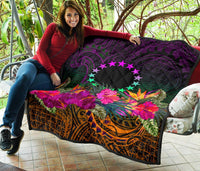 Cook Islands Polynesian Premium Quilt - Summer Hibiscus - Polynesian Pride