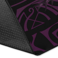 hawaii Rug - Turtle Strong Pattern Hibiscus Plumeria Pink AH - Polynesian Pride