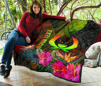 Pohnpei Polynesian Personalised Premium Quilt - Hibiscus and Banana Leaves - Polynesian Pride