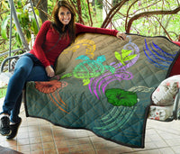 Hawaii Turtle Polynesian Premium Quilt - Tag Style - Polynesian Pride